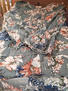 "October Blooms" Long Sleeve Dress